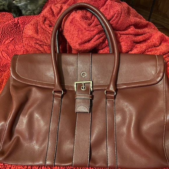 Non branded pleather shoulder bag brick red - Picture 1 of 16